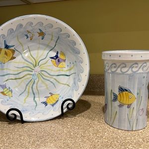 Fish Utensil Holder and Party Bowl